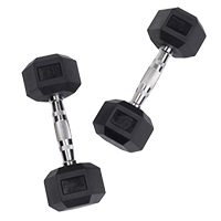 Body Solid 10lb Rubber Hex Dumbbell