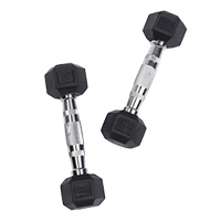 Body Solid 3lb Rubber Hex Dumbbell