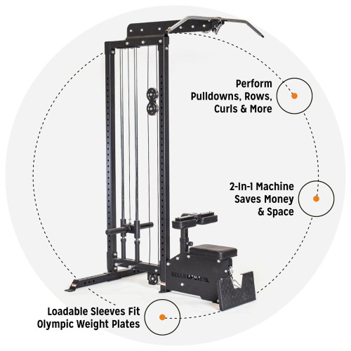 Plate Loaded Lat Pulldown Low Row Machine | Bells of Steel