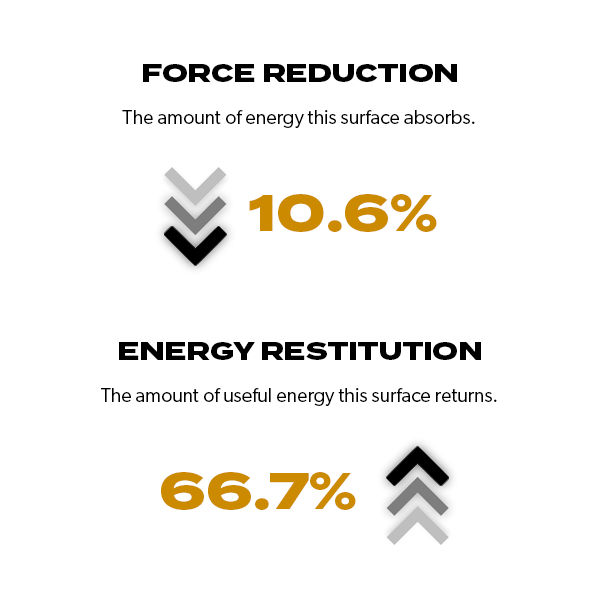 Ecore Heritage Motivate PVT Flooring Force Reduction and Energy Restitution